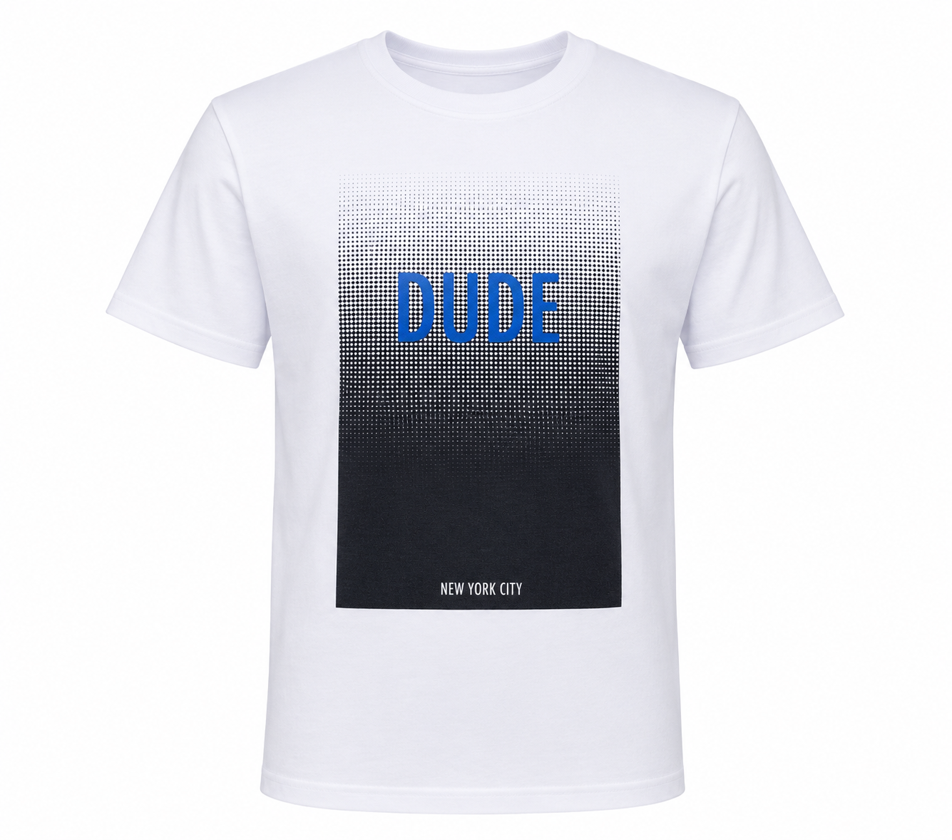 WHITE DUDE NEW YORK CITY GRAPHIC T-SHIRT - BT209WHT