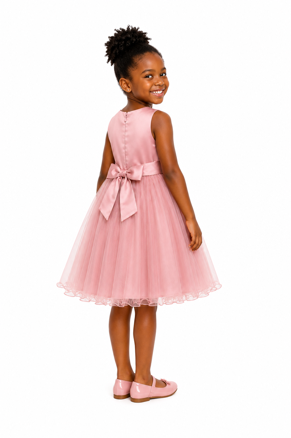 BLUSH ROSE ALIYAH STONED PETAL DRESS MD18PNK 3-10YRS