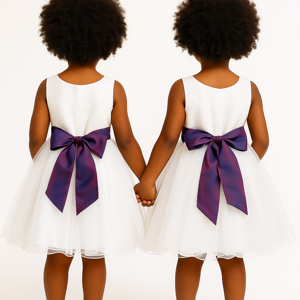WHITE ROSE BALL GOWN/ PURPLE - 25766PPL