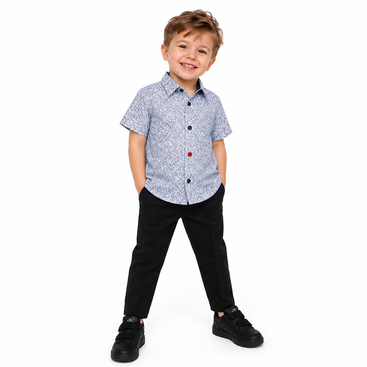 CLASSIC BLACK STURDY FIT BOYS TROUSERS - BB70513040BLK