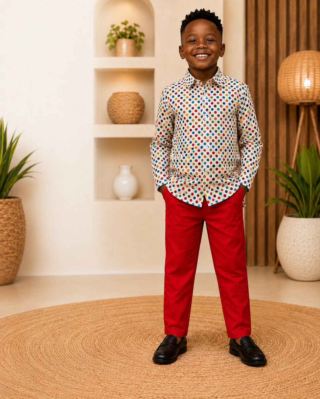 CONFETTI DOT LONG SLEEVE SHIRT - MDA1511SPTYKY