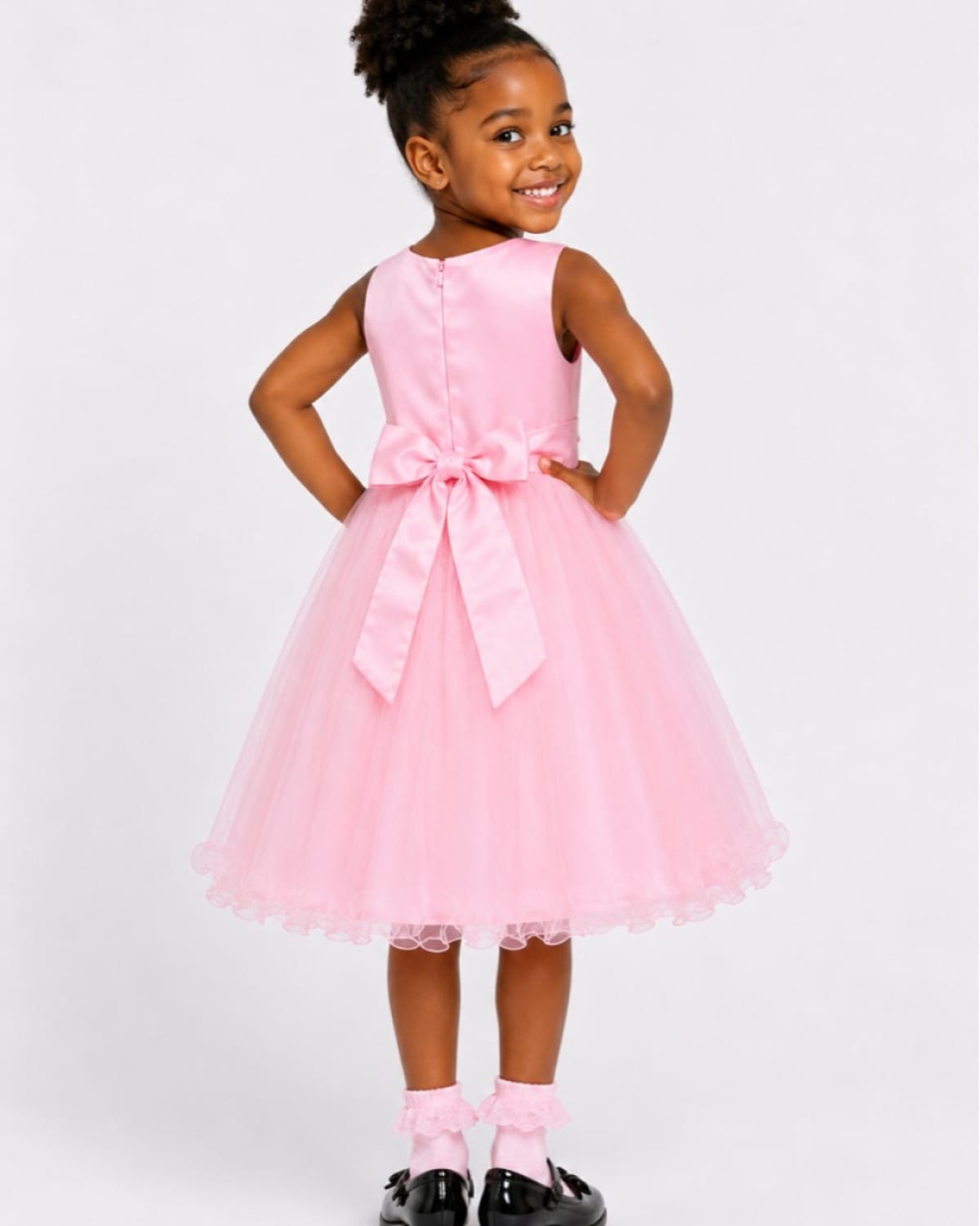 AZARA PINK PETAL DRESS - MN1605PINK