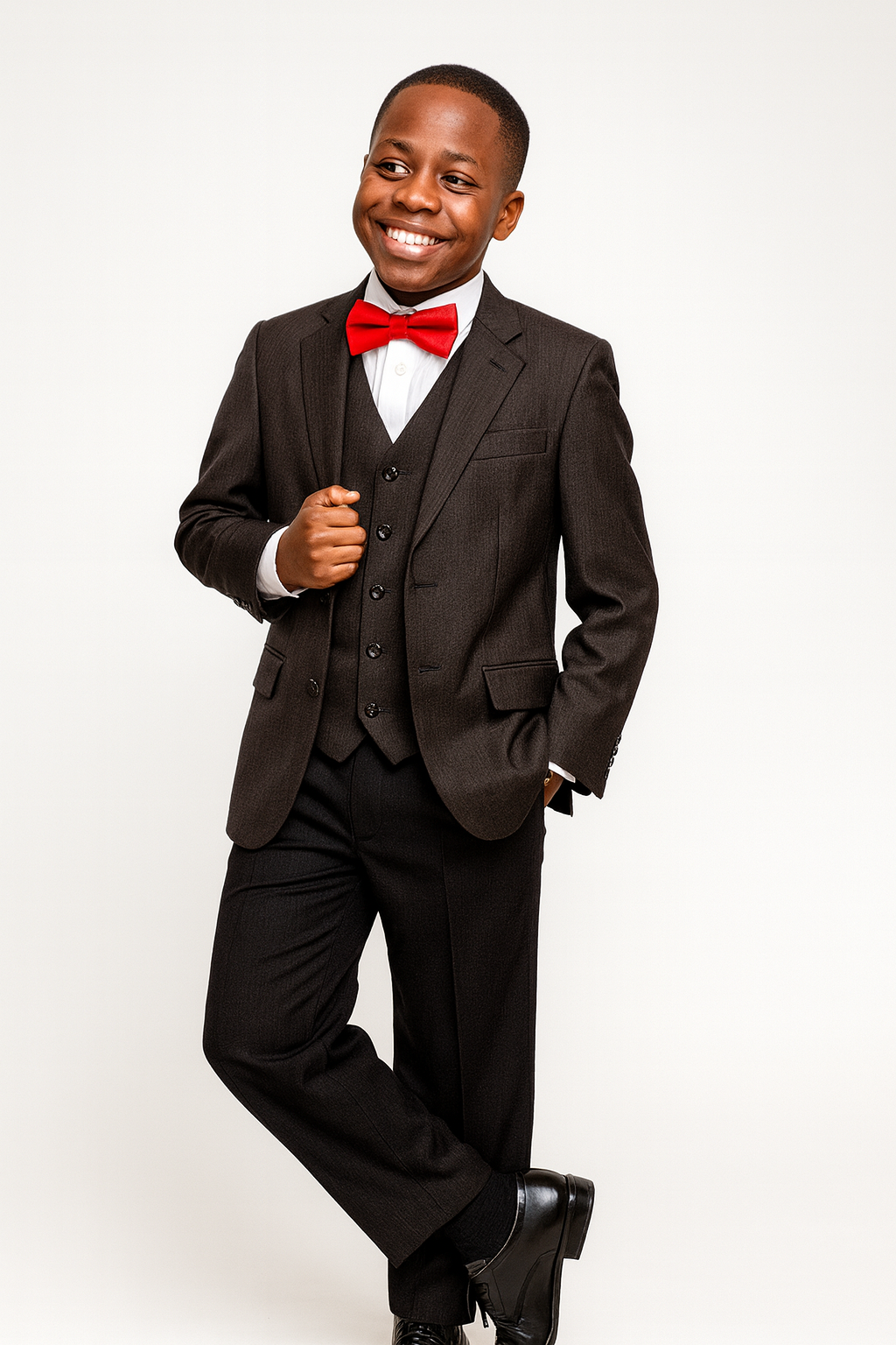 RICH BROWN BOYS' SUIT SET - MD1009RBR 7-16YRS