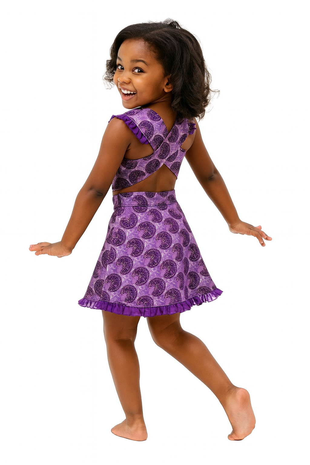 PURPLE RASHIDA OMA SKIRT SET E299PPL 2-8YRS