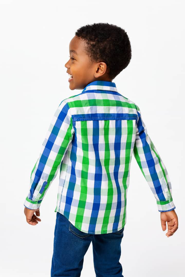 SOLO BOLD CHECK L/SL SHIRT MD1520 4-8YR