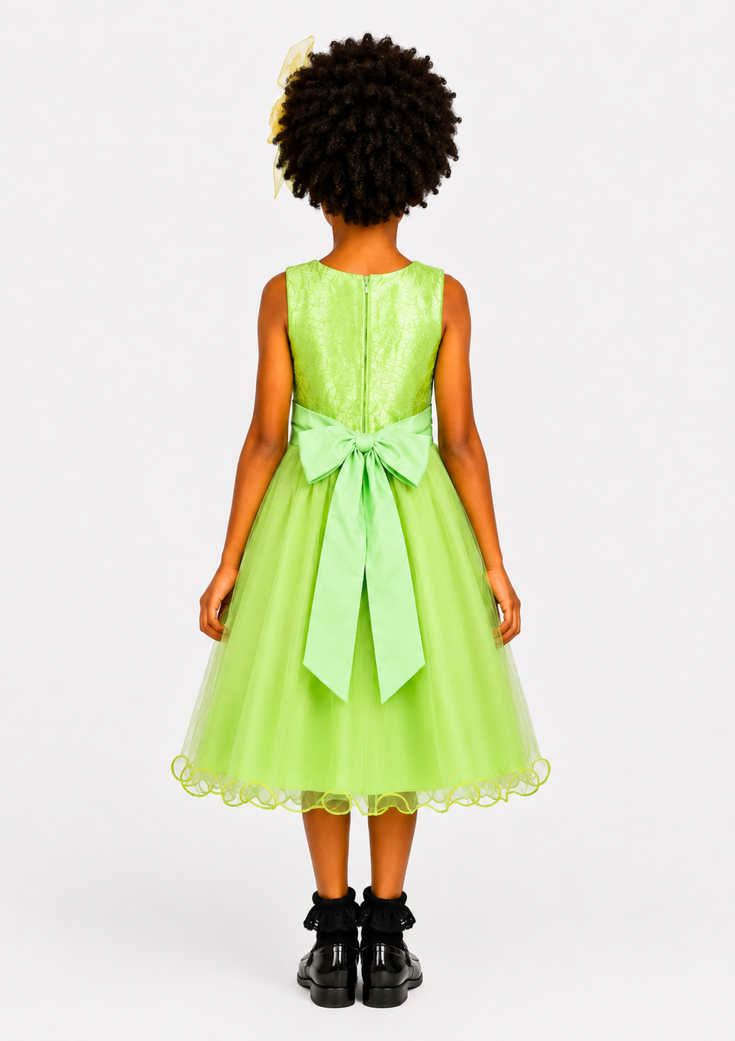 GREEN COCO BOW DELIGHT BALL GOWN- 373GRN