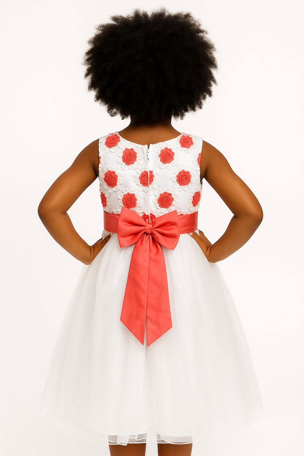 CORAL ROSE KATY BALL GOWN MS6078CRL 12MTH - 8YR
