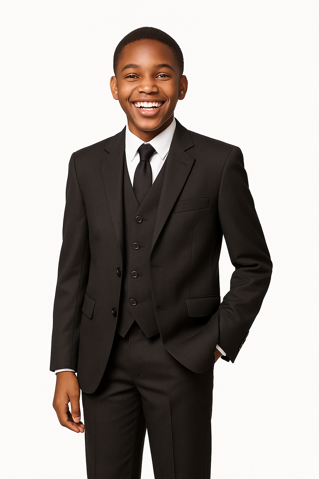 BLACK CHRIS 3PC SUIT - MS115OB 1-16YRS