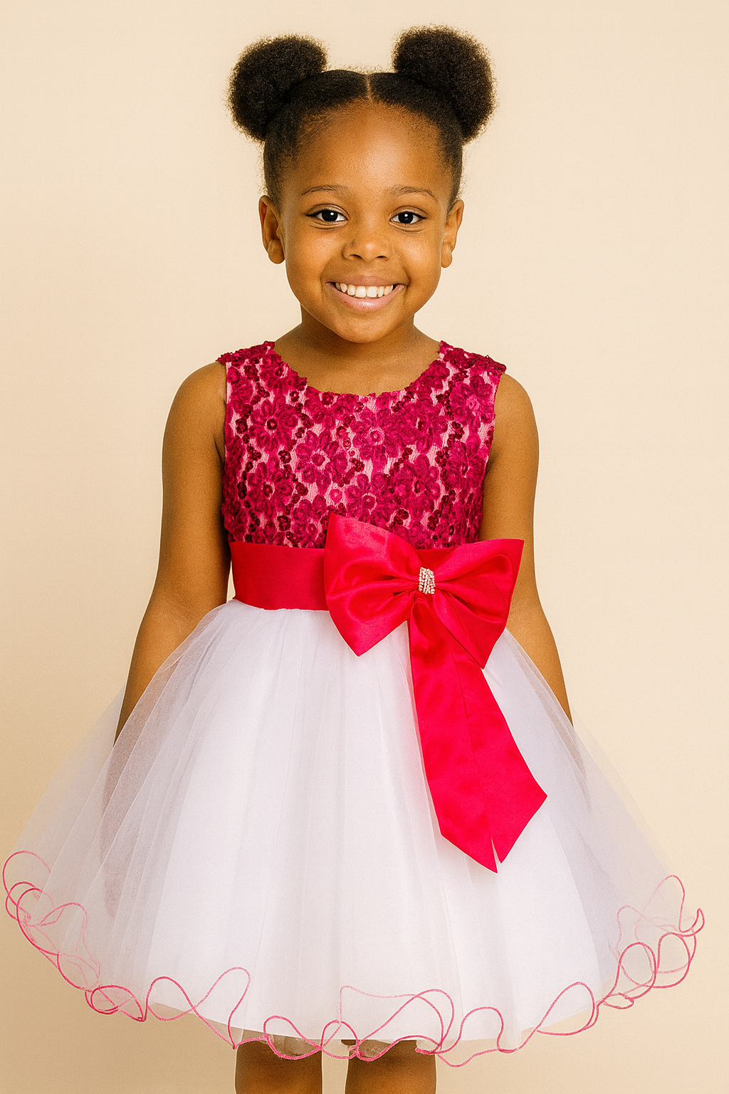 MAGENTA MELISSA SEQUIN BALL GOWN 6079MPINK 2-8YRS