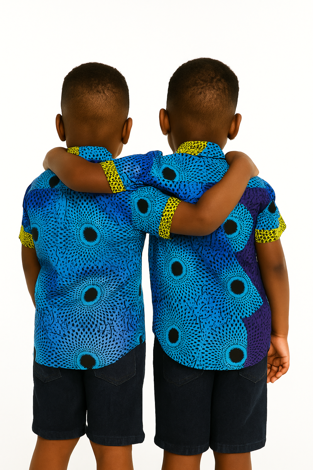 BLUE OMA EME S/SL SHIRT H08BL 4-10YR