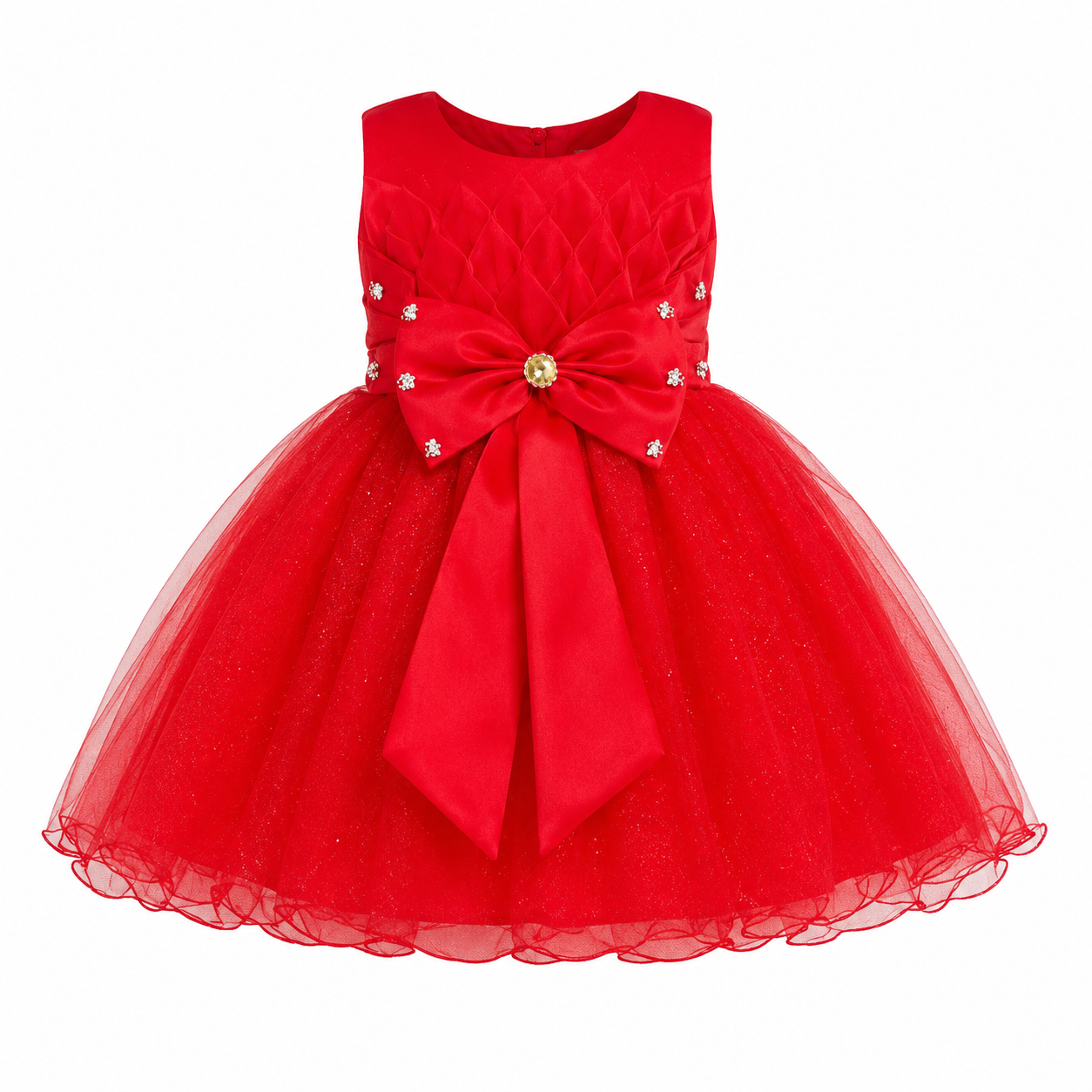 RED ALICIA BALL GOWN - BMSRED 6MTH-4YRS
