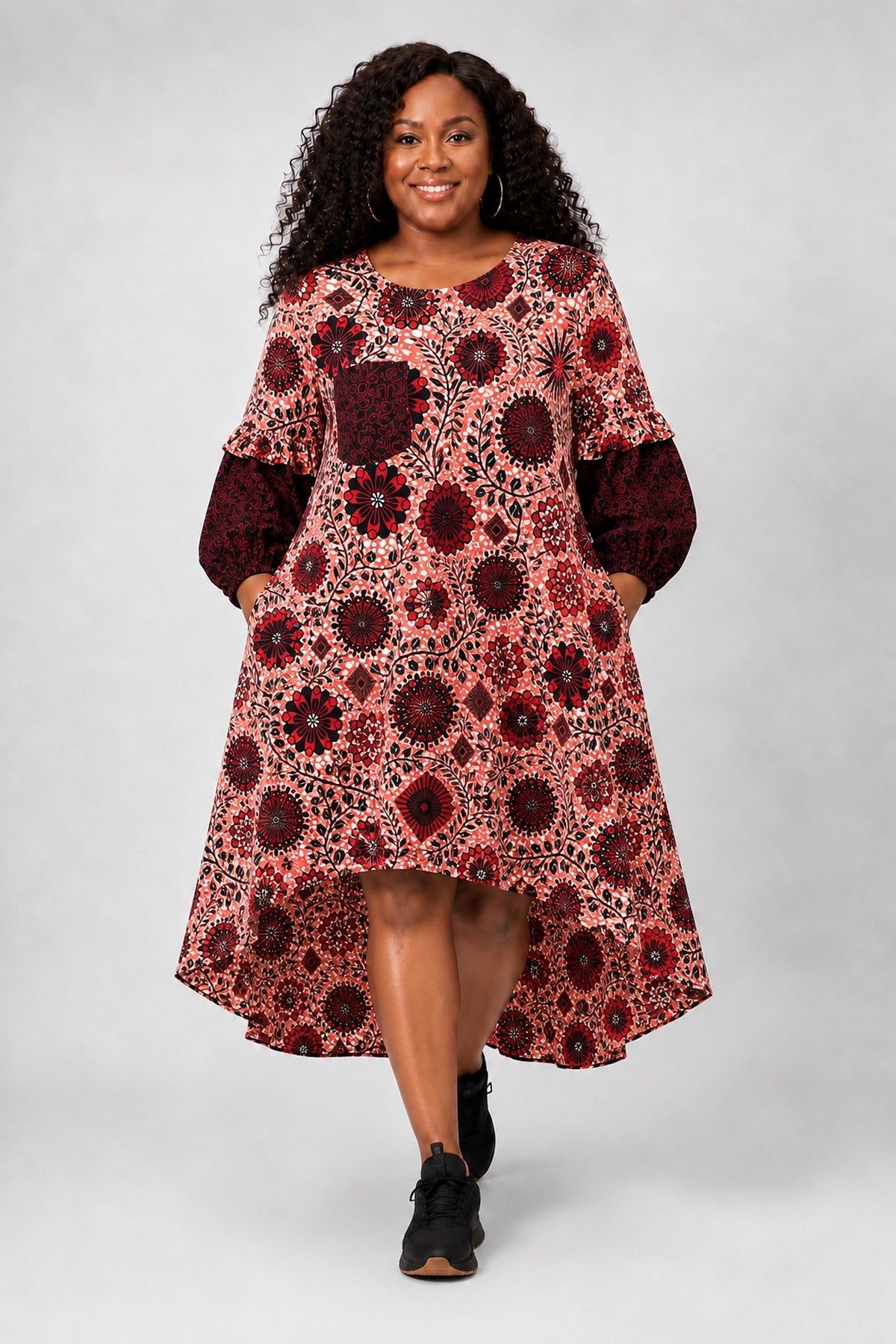 CHIDERA ROSEWOOD BLOOM HI-LO OMA DRESS - A80826CHRW