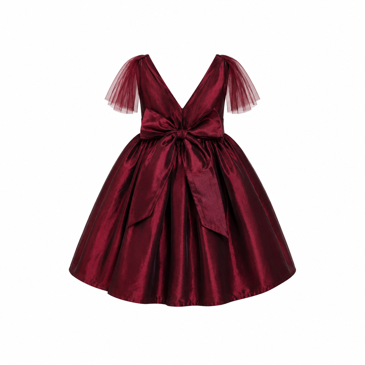 BURGUNDY CAMMIE PARTY DRESS A652BUR  2-6YRS