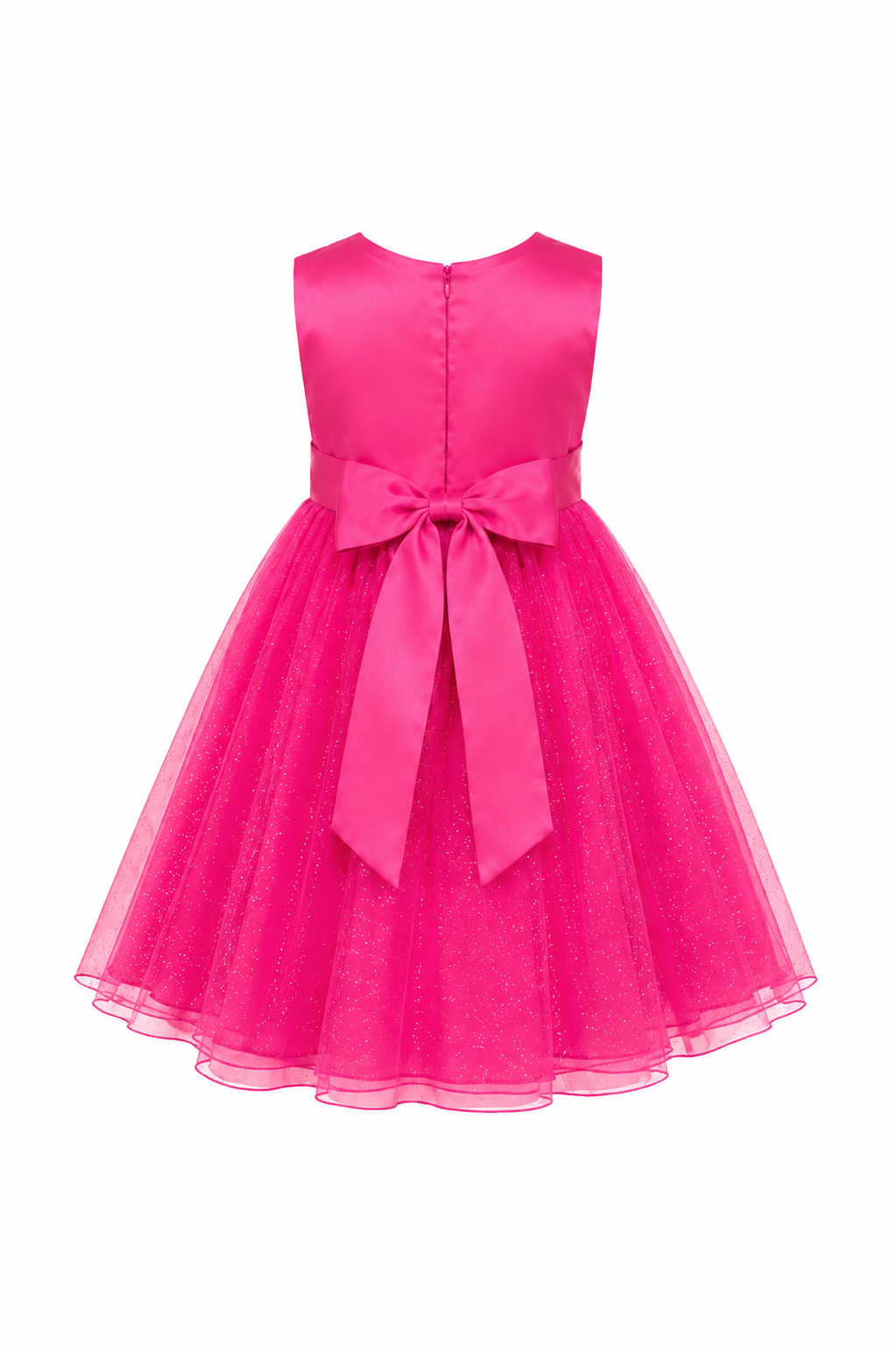 FUCHSIA ROSETTE PRINCESS PARTY DRESS - MSDRCRS 12MTH- 10YR