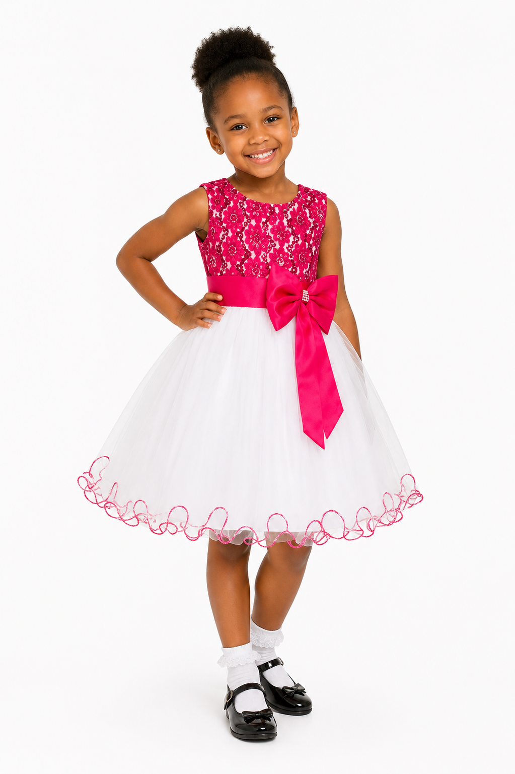MAGENTA MELISSA SEQUIN BALL GOWN 6079MPINK 2-8YRS