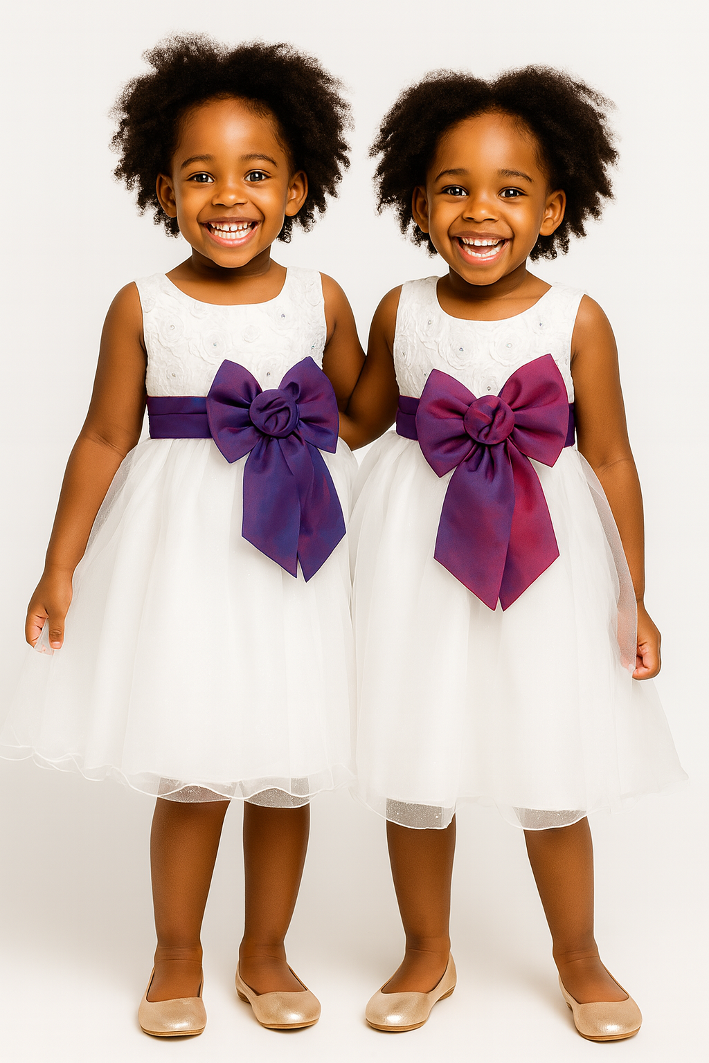 WHITE ROSE BALL GOWN/ PURPLE - 25766PPL