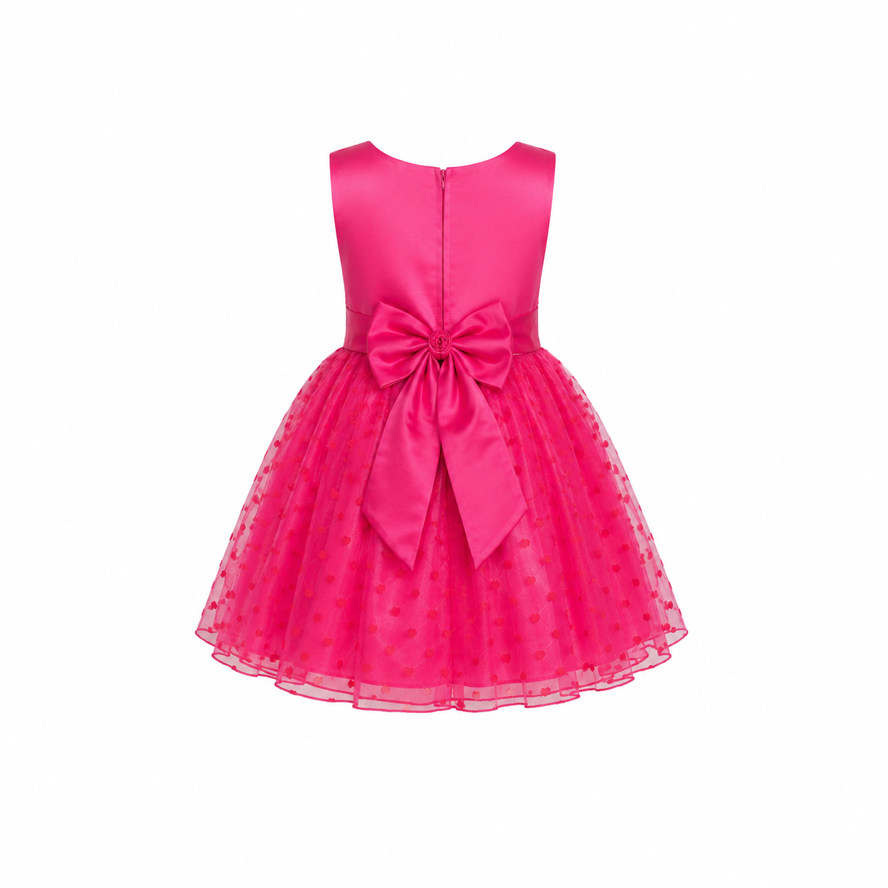 PINK ROSETTE PARTY HEART DRESS MS6022PNK 0mth-8YRS