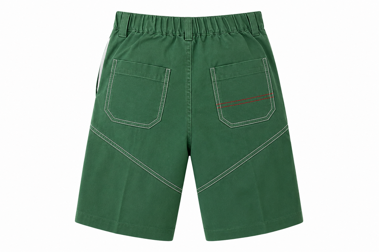 GREEN POCKET DETAIL UTILITY SHORTS - B10827GRN