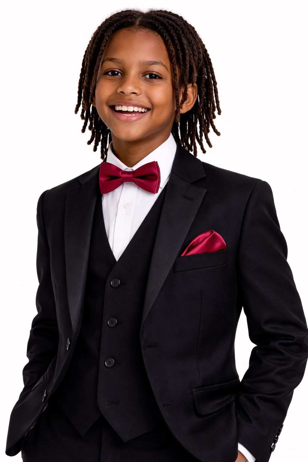 ROYAL WINE CLASSIC BOW TIE AND POCKET SQUARE SET - ABW289RWN26183