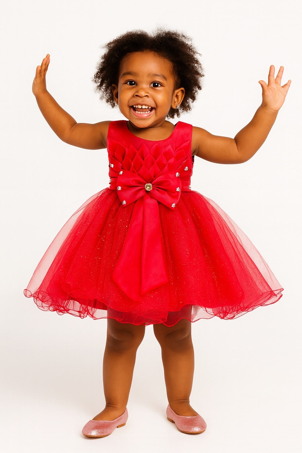 RED ALICIA BALL GOWN - BMSRED 6MTH-4YRS
