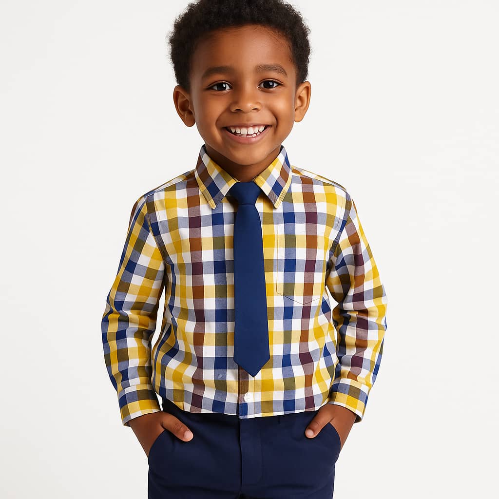 BOY SOLMAN CHECK LONG SLEEVE SHIRT - MD125026167MTIYW