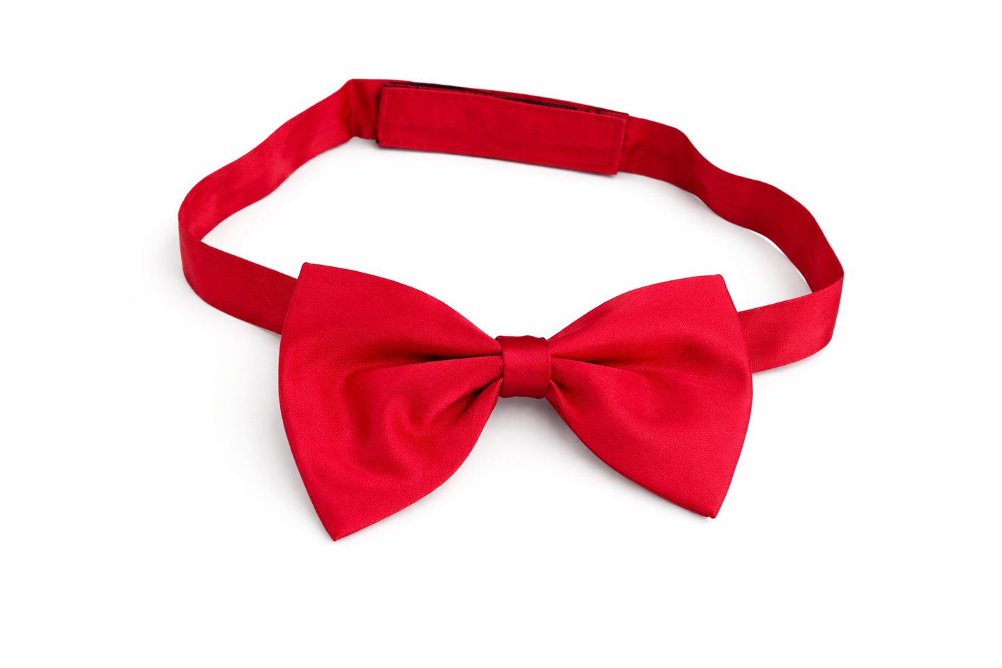 CRIMSON RED SATIN SINGLE LAYER BOW TIE - ABW001RD24081