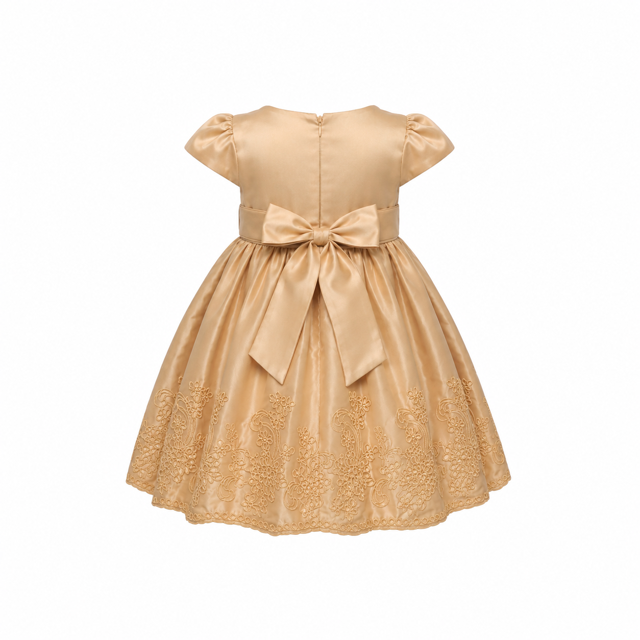 CARA BEADED GOLD DRESS MD055GLD 0MTH-2YR