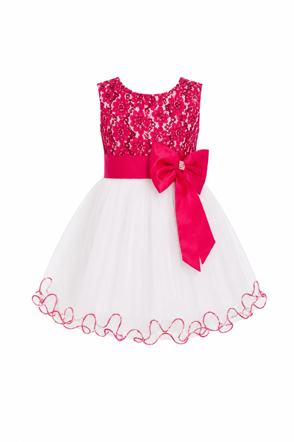 MAGENTA MELISSA SEQUIN BALL GOWN 6079MPINK 2-8YRS