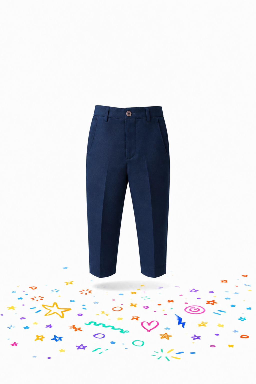 CLOTHES SHELF CLASSIC NAVY SMART TROUSERS (6MTH-3YRS) - B708BBNVBYBL