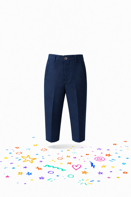 CLOTHES SHELF CLASSIC NAVY SMART TROUSERS (6MTH-3YRS) - B708BBNVBYBL