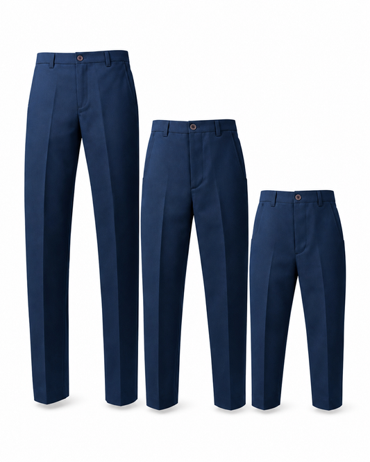 CLOTHES SHELF CLASSIC NAVY SMART TROUSERS (6 MTH - 16 YRS) - B708BBNVBL