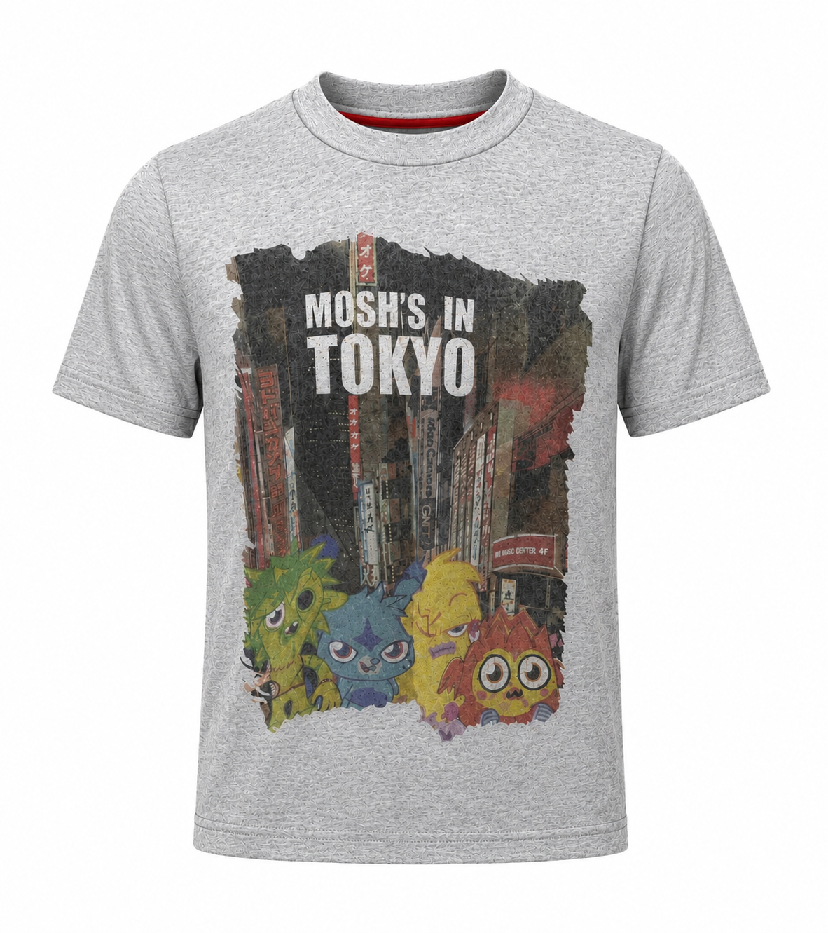 TOKYO STREET MOSH GRAPHIC TEE - AGB11232GRY