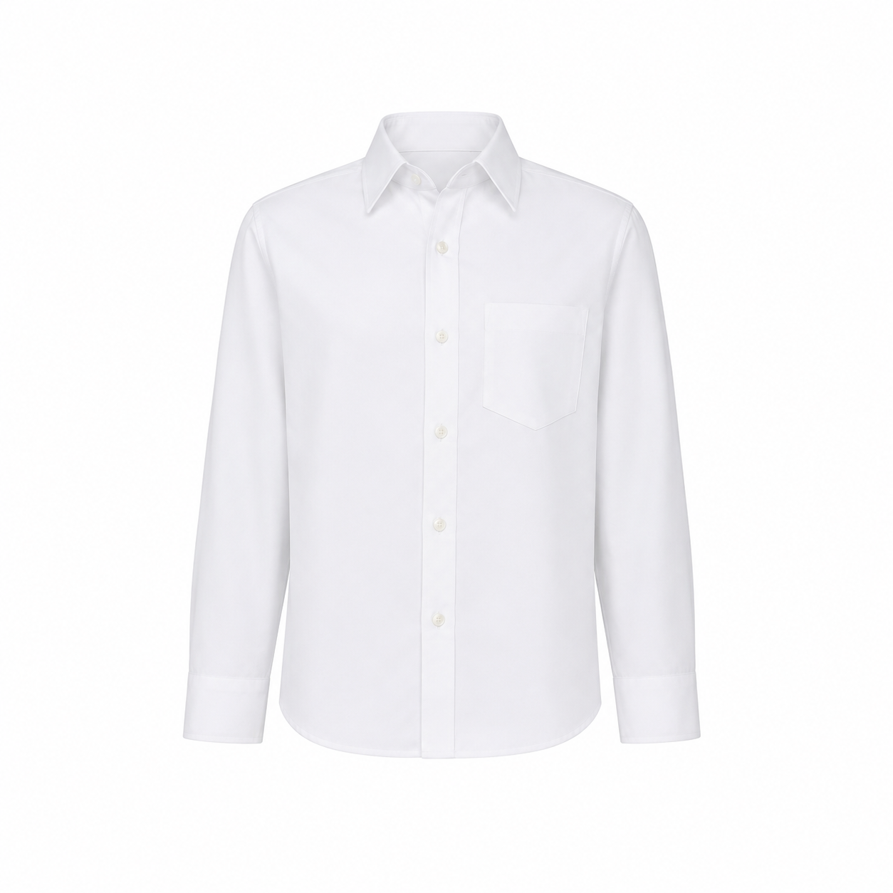 WHITE LONG SLEEVE DRESS SHIRT ( 1-18 YRS) - MSELWH980A