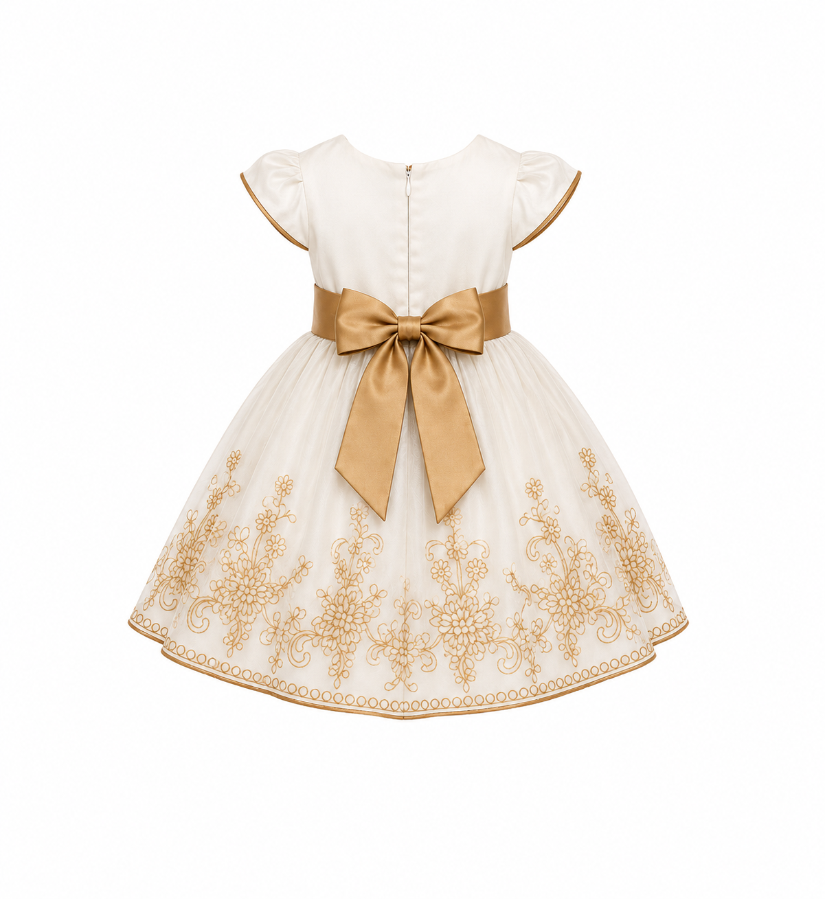 CARA BEADED DRESS IVORY MD055IVY 0MTH-2YR