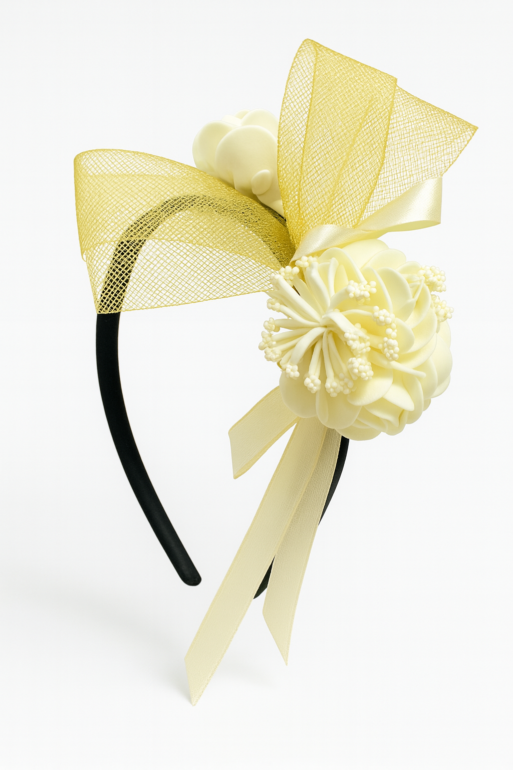 IVORY & GOLD BLOOM HEADBAND - HB12023925