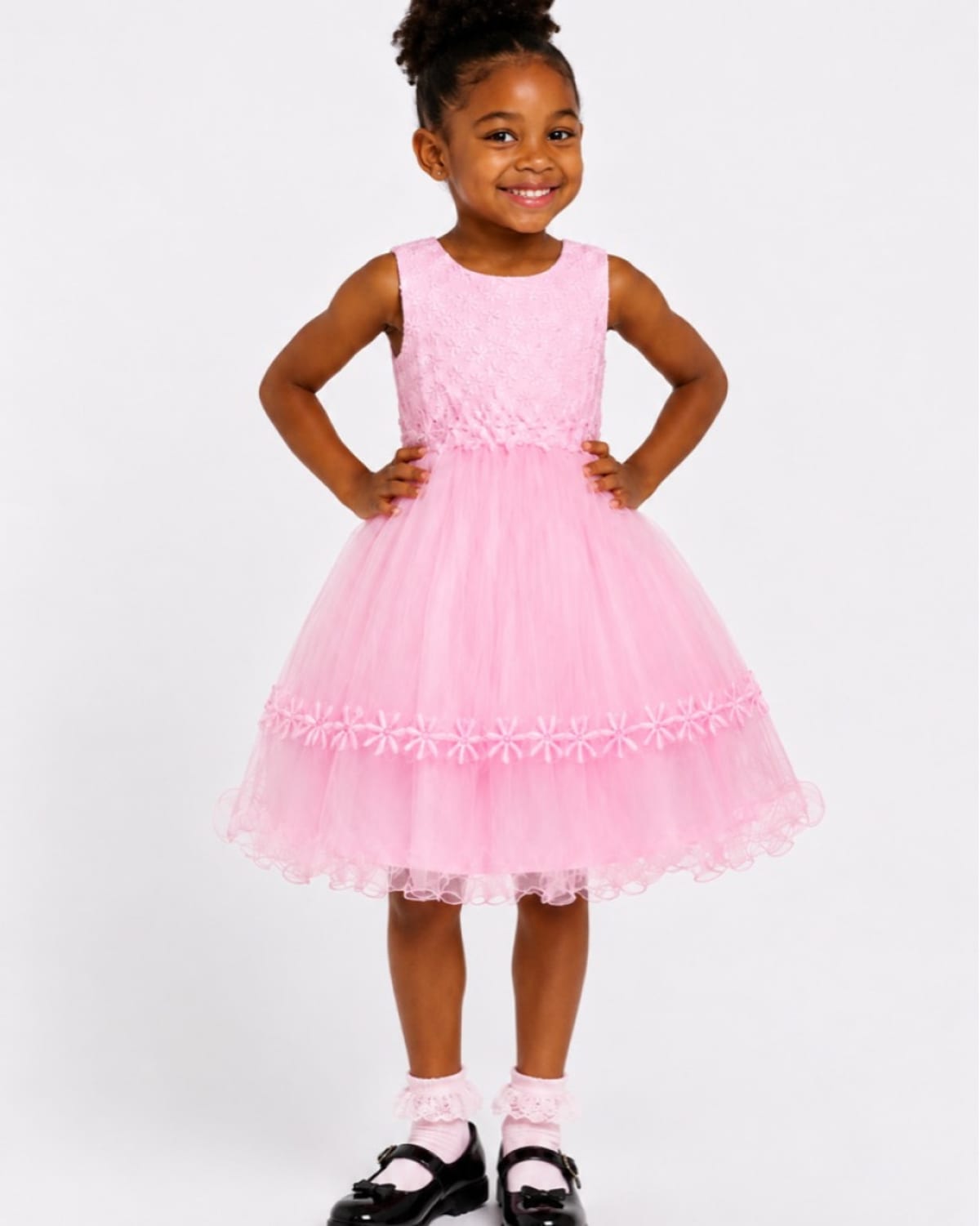 AZARA PINK PETAL DRESS - MN1605PINK