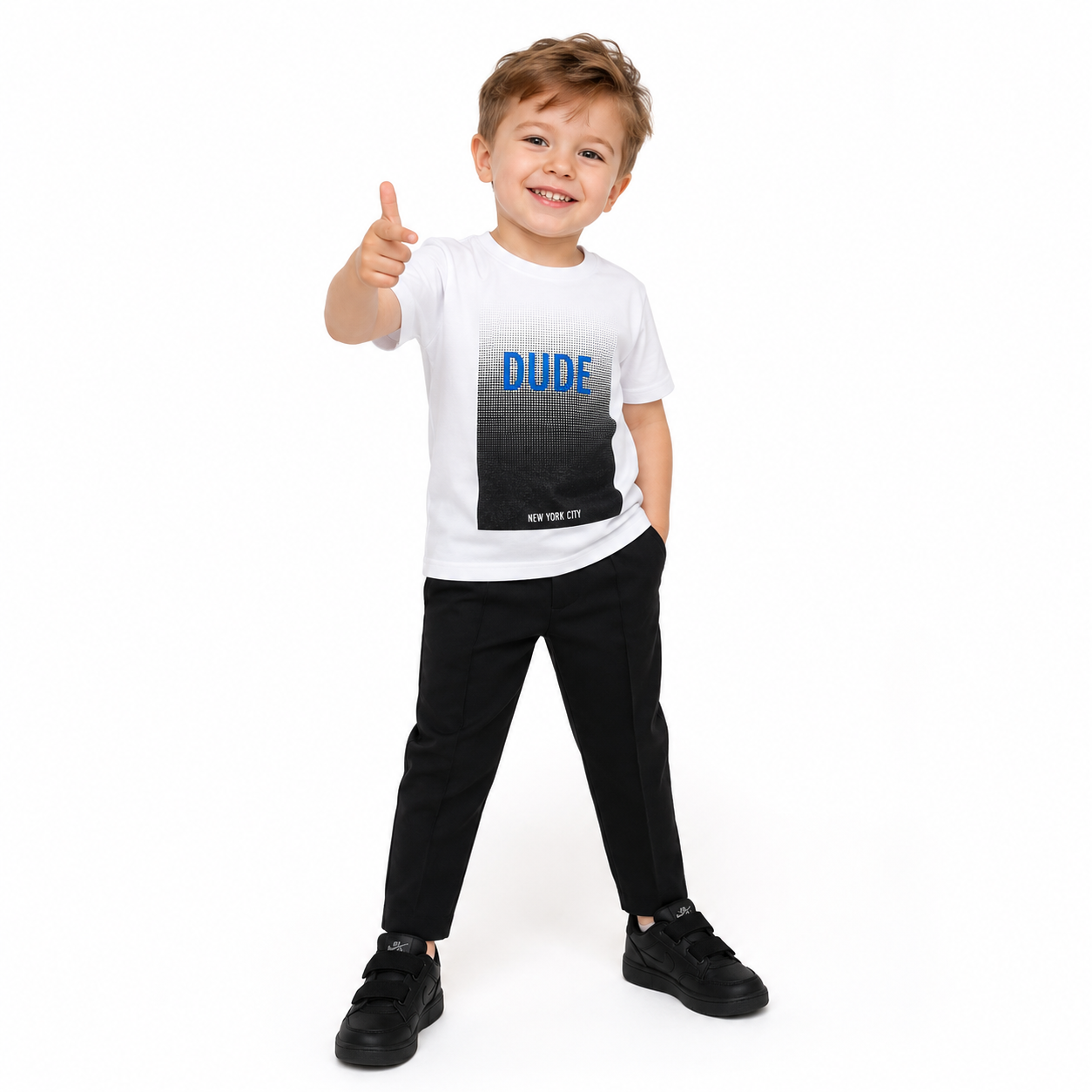CLASSIC BLACK STURDY FIT BOYS TROUSERS - BB70513040BLK