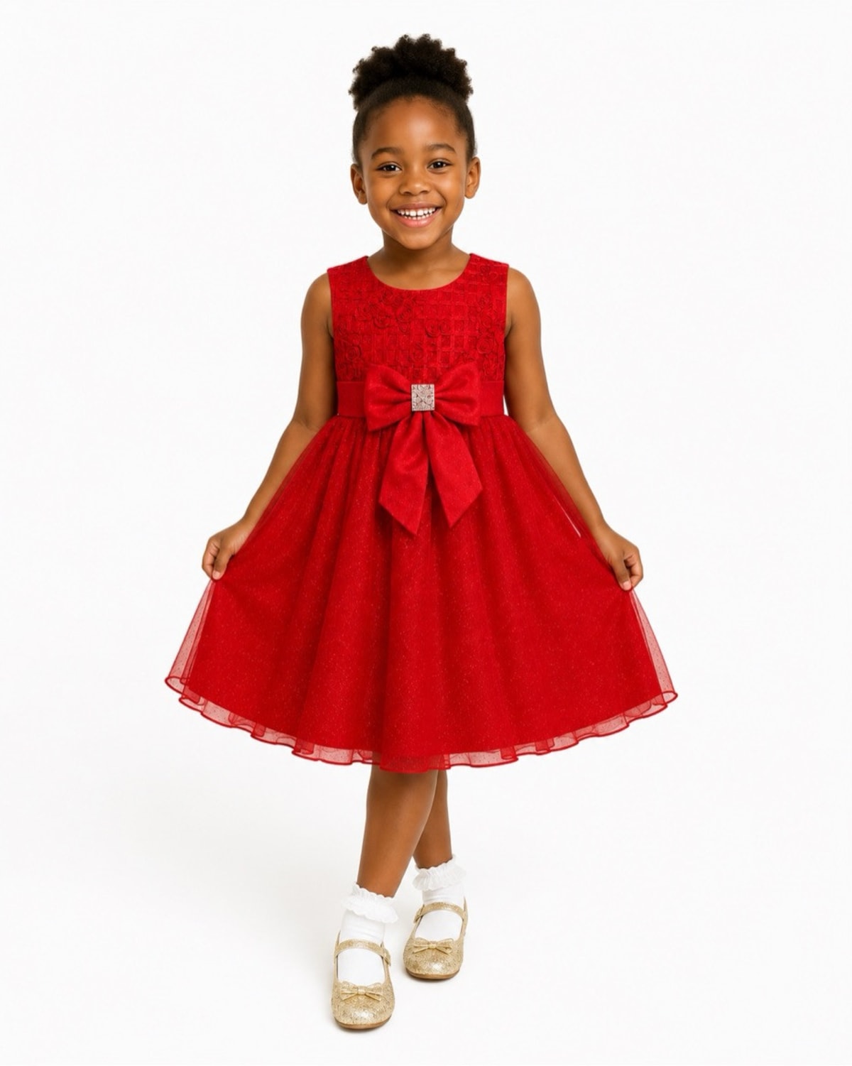 RED ZETA PARTY DRESS - MSDA2000RYRED