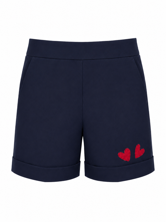 NAVY BLUE SWEETHEART GIRLS SHORTS - A151143NBL