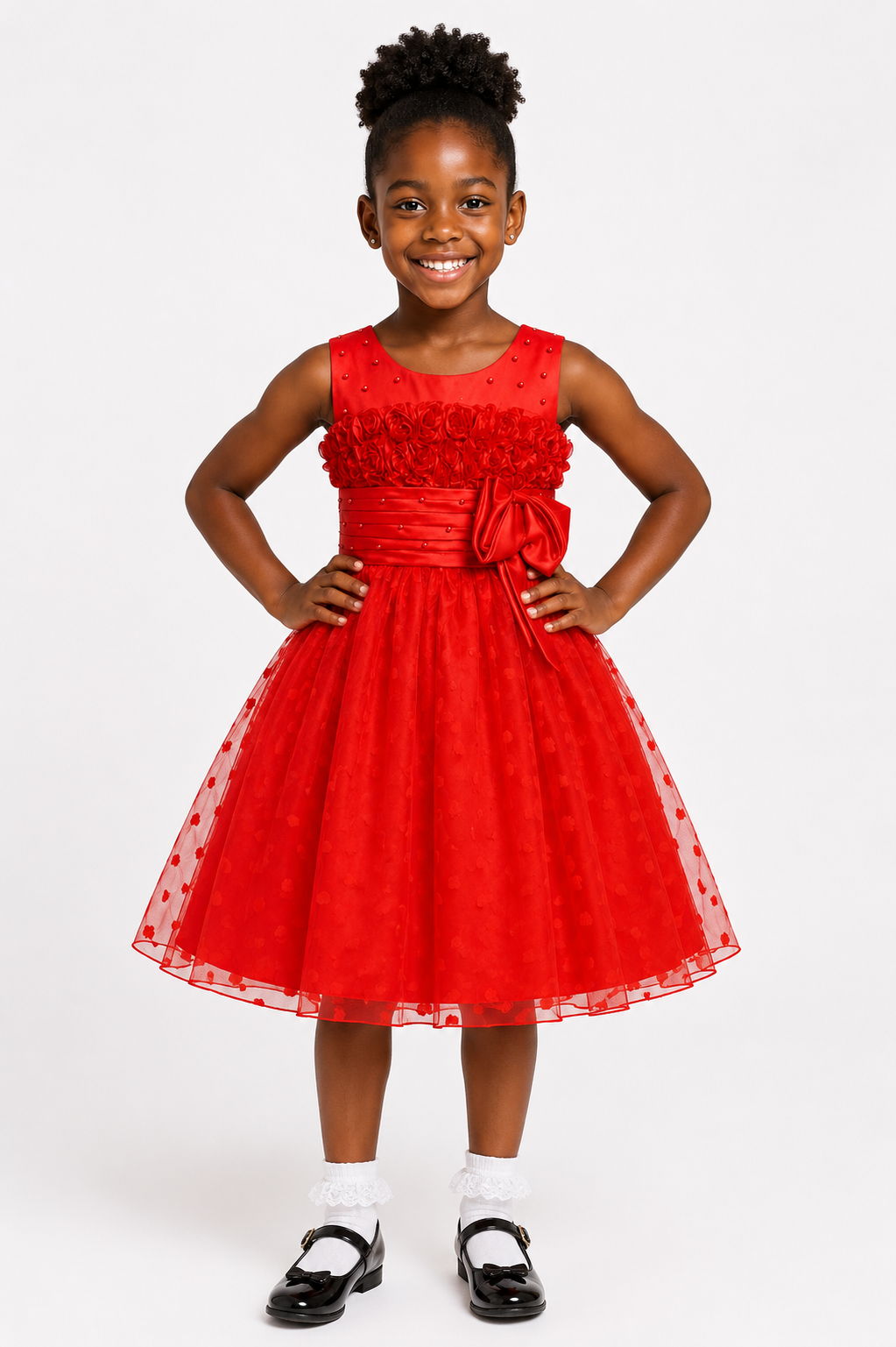 RUBY BLOSSOM PARTY DRESS MD6022RED