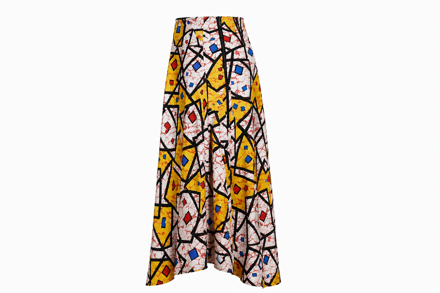 APINKE MOSAIC SUNBURST OMA MIDI SKIRT - OMSK120826YELML