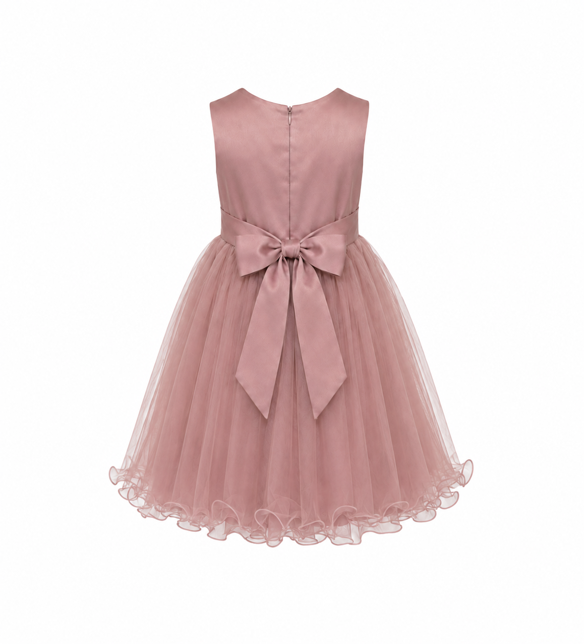 DUSTY MAUVE ANGELA BEADED PETAL DRESS - MD14DMVE