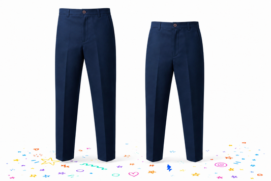 CLOTHES SHELF CLASSIC NAVY SMART TROUSERS (4 - 16 YRS) - B708BBNVBL