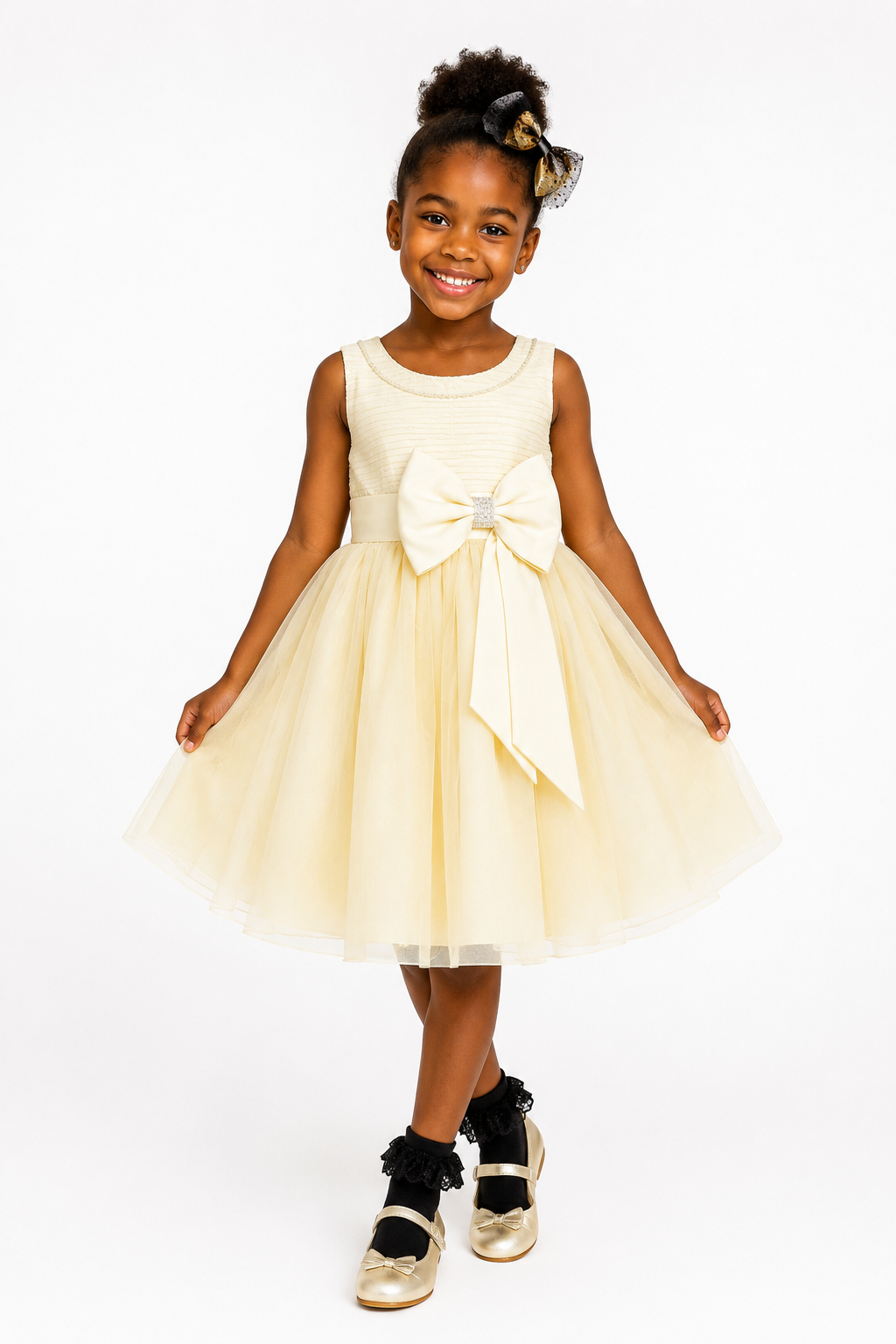 CREAM COCO BOW DELIGHT BALL GOWN - MD372CRM