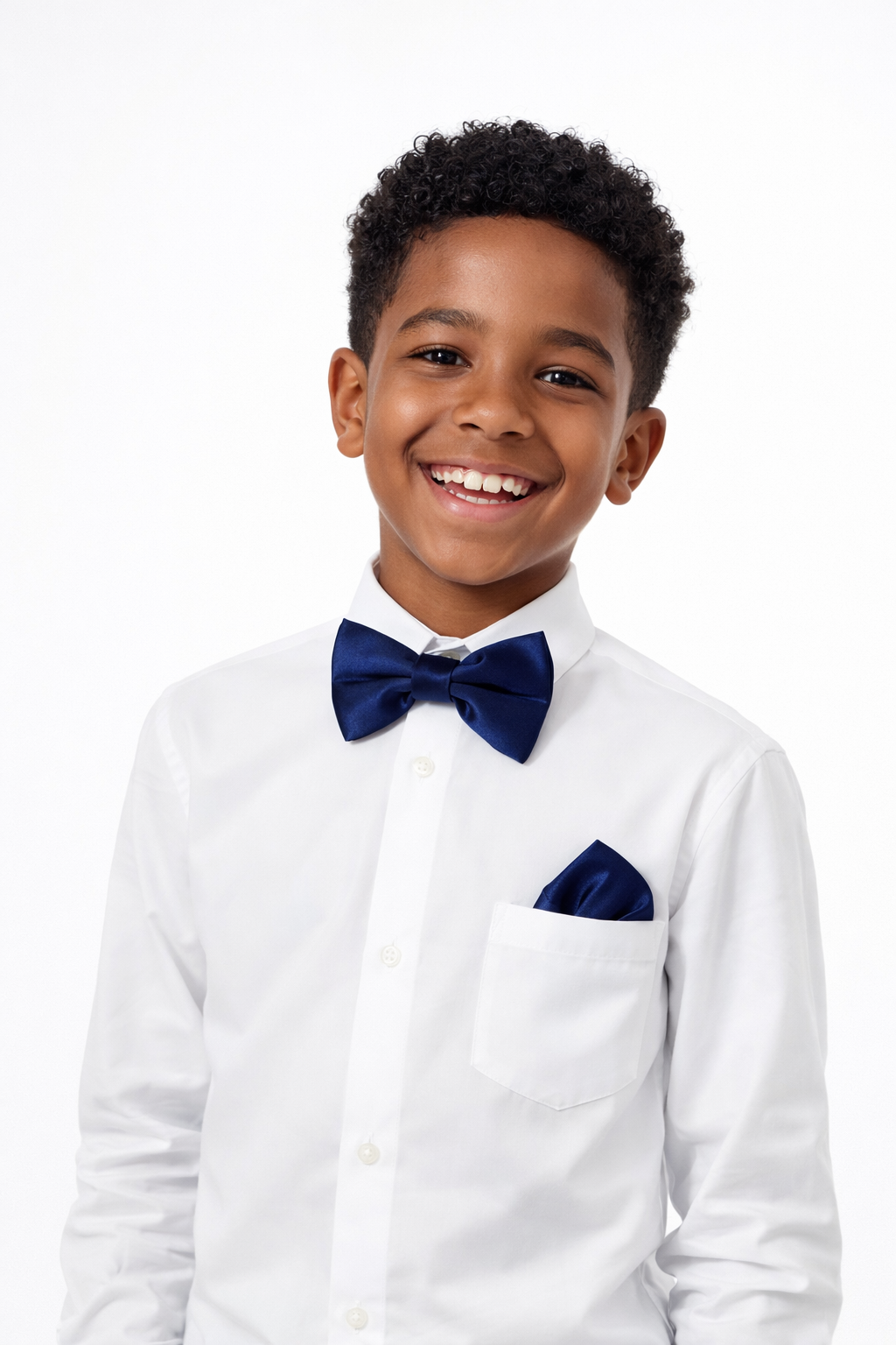 NAVY BLUE DICKIE SATIN BOW TIE - LTD02324870NBLU