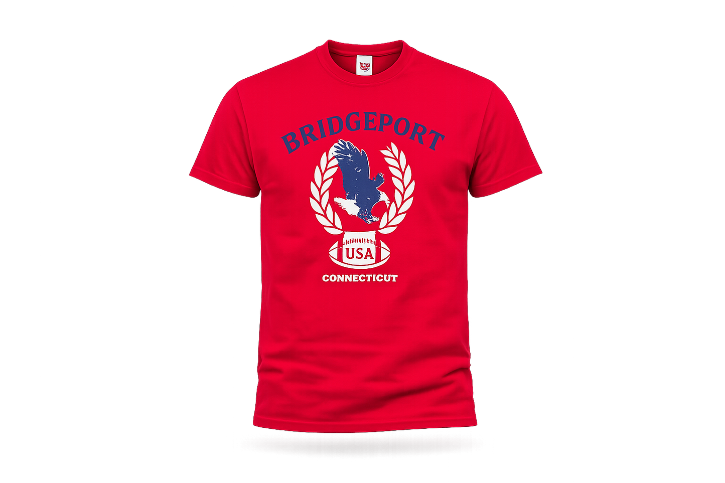 RED BRIDGEPORT TEE SHIRT A131RED 10-16YR