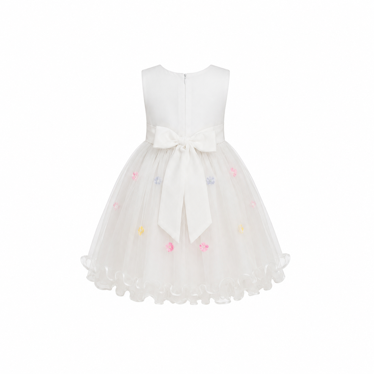 IVORY PETAL DRESS (4-10YRS) - MD13IVYIV