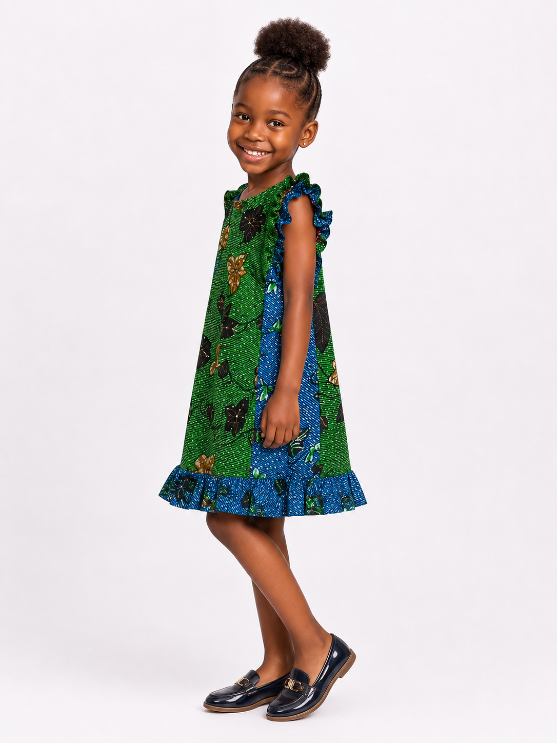 EMERALD DE"VINE" RUFFLE OMA DRESS - OM72737EMGR