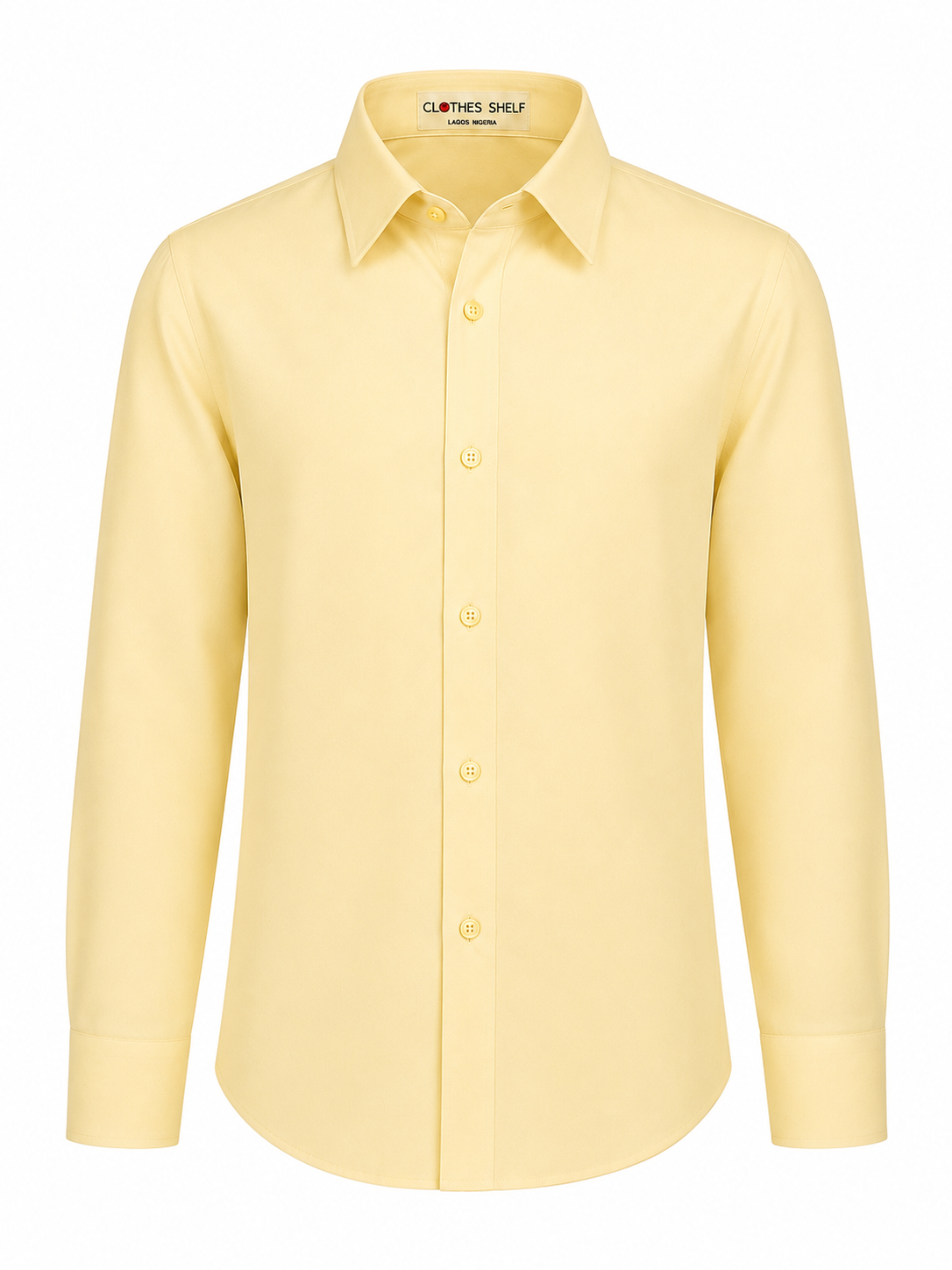 CREAMY YELLOW BUTTER "LONG SLEEVE DRESS SHIRT - GDS101CRYEL
