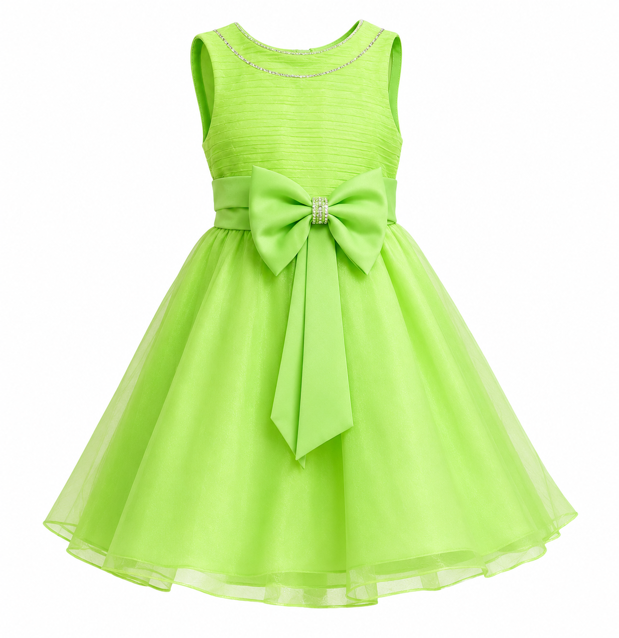 GREEN COCO BOW DELIGHT BALL GOWN- 373GRN